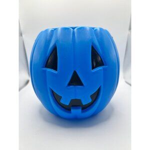 VTG Rare‎ Lisa Frank Halloween Jack-O-Lantern Blue Plastic Pumpkin Pail Bucket